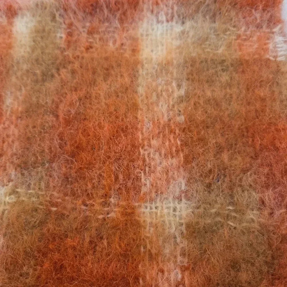 Vintage Cushendale Mohair Wool Plaid Made In Ireland Winter Scarf - Picture 4 of 7